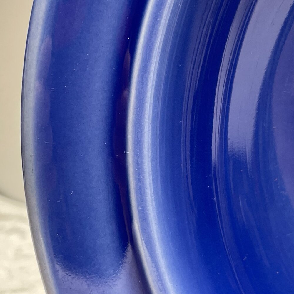 GUC S/2 Dansk Soup/Pasta Bowls, Stoneware, "Craftmark Denim", Leaf, 9 1/2" D - Picture 7 of 14